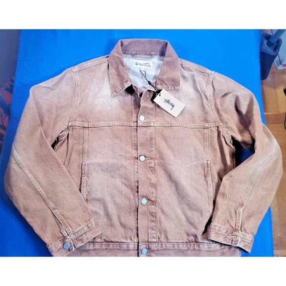 Stussy Denim  Quality Jacket Workwear NEW Men's Size Medium - Picture 1 of 16
